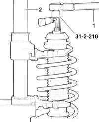 12.1.2 Разборка амортизационной стойки/снятие и установка амортизатора/пружины БМВ 3 (E46)