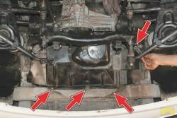 4.4 Снятие и установка защиты масляного картера и брызговика двигателя Chevrolet Niva 2002+