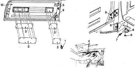 9.2 Задняя крышка (крышка грузового отсека или люка) Исузу Трупер 1989-1995
