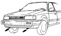 1.7 Поддомкрачивание и буксировка Mazda 323