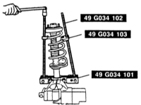 12.13 Разборка задней амортизационной стойки/снятие и установка амортизатора/винтовой пружины Mazda 323