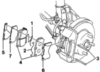 13.3 Снятие и установка передних тормозных колодок Mazda 323