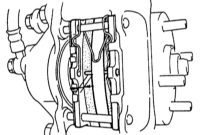 13.3 Снятие и установка передних тормозных колодок Mazda 323