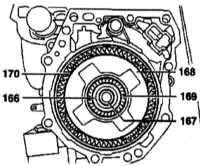9.3.14 Снятие, установка и проверка компонентов тормоза BS повышающей передачи   и сцепления KS Mercedes-Benz W140