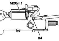 12.5.5 Снятие и установка привода телескопической регулировки рулевой колонки Mercedes-Benz W140