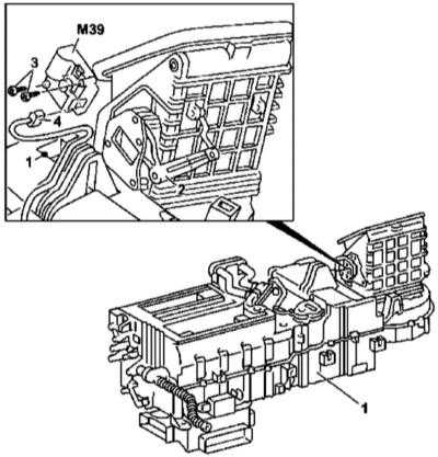 5.16 Снятие и установка шагового электромотора привода заслонки переключения режимов циркуляции воздуха Mercedes-Benz W163