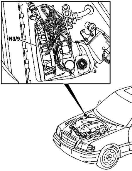 6.31 Снятие и установка модуля управления впрыском топлива Mercedes-Benz W163