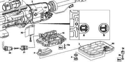 9.4 Снятие и установка электрогидравлического блока управления переключениями Mercedes-Benz W163