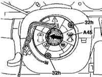 12.27 Снятие и установка рулевого колеса и спирального контактного барабана рулевой колонки Mercedes-Benz W163