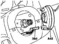 12.27 Снятие и установка рулевого колеса и спирального контактного барабана рулевой колонки Mercedes-Benz W163