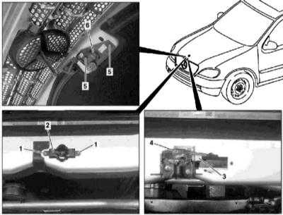 13.8 Снятие, установка и обслуживание компонентов замка капота Mercedes-Benz W163