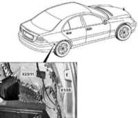 14.35 Назначение и расположение электрических разъёмов Mercedes-Benz W203