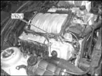 4.6 Местоположение основных датчиков бензинового двигателя Mercedes-Benz W220
