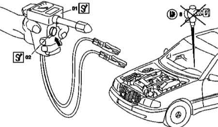4.1 Проверка компрессионного давления Mercedes-Benz W463