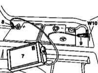 5.2.3 Снятие и установка панели управления функционированием систем отопления / вентиляции / кондиционирования воздуха Mercedes-Benz W463