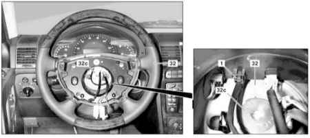 11.4.7 Снятие и установка рулевого колеса Mercedes-Benz W463