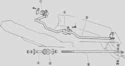13.3 Стабилизатор поперечной устойчивости передней подвески - снятие и установка Митсубиси Кольт