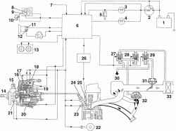 Конструктивная схема системы управления двигателем CD20E