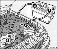 6.5 Подключение вспомогательного аккумулятора Opel Omega