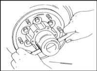 9.1.2 Снятие и установка ступицы переднего колеса Opel Frontera