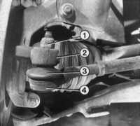 10.8 Проверка пылезащитных колпачков и зазора наконечников поперечной   рулевой тяги Renault 19