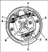 10.4 Замена колодок задних тормозных механизмов Renault Megane