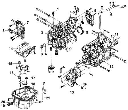 3.16.6 Последовательность разборки двигателя Субару Легаси 1990-1998 г.в.