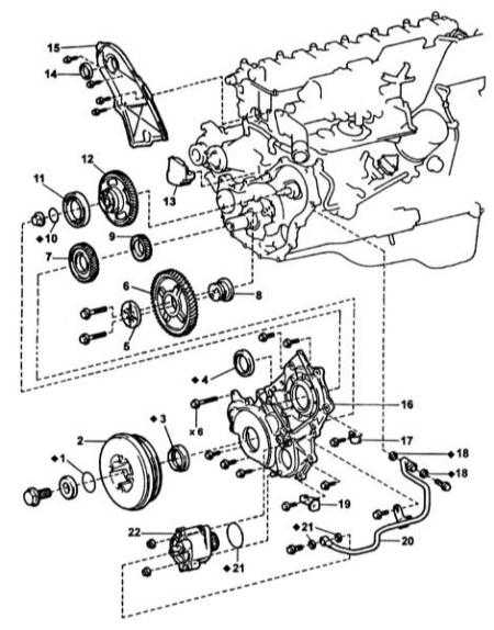 4.3.4 Снятие и установка зубчатых колес привода ГРМ Toyota Land Cruiser