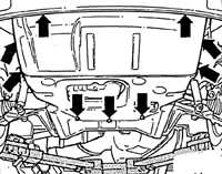 2.4 Снятие и установка брызговика двигателя Volkswagen Transporter