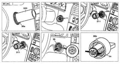 12.5.11 Снятие и установка блокировочного цилиндра (модели с 1.09.95 г.   вып.) Mercedes-Benz W140