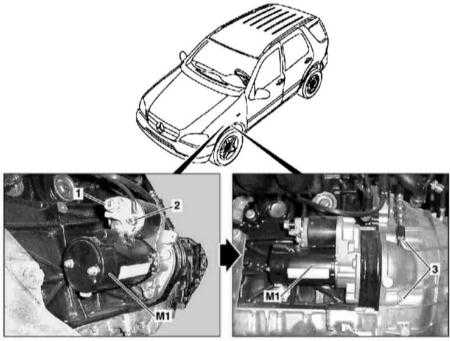 7.28 Снятие и установка стартера Mercedes-Benz W163