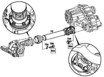 10.8 Снятие и установка переднего карданного вала Mercedes-Benz W163