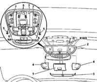 14.19 Снятие и установка сборки потолочной консоли Mercedes-Benz W163