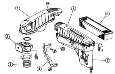 6.1.3 Снятие и установка воздушного фильтра Mercedes-Benz W203