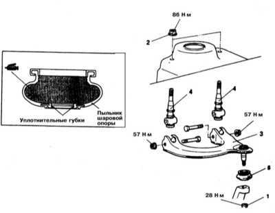 12.5 Снятие и установка верхних рычагов передней подвески (модели Galant   1994 - 1998 г.г. вып.) Митсубиси Галант