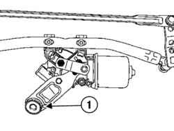 7.6.11 Снятие и установка механизм очистителя ветрового стекла Renault Megane 2
