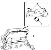 12.1.13 Снятие и установка крышки багажника и её компонентов Saab 95