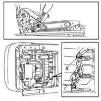 12.2.4 Снятие и установка замков ремней безопасности Saab 95