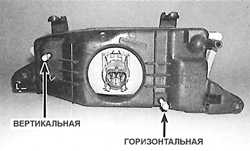 14.1.17 Регулировка света фар Субару Легаси 1990-1998 г.в.