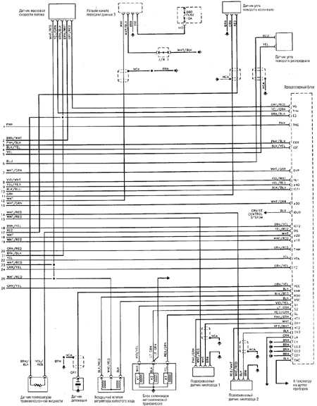 12.4 Типовая схема электрооборудования 4-цилиндрового двигателя Toyota 4runner