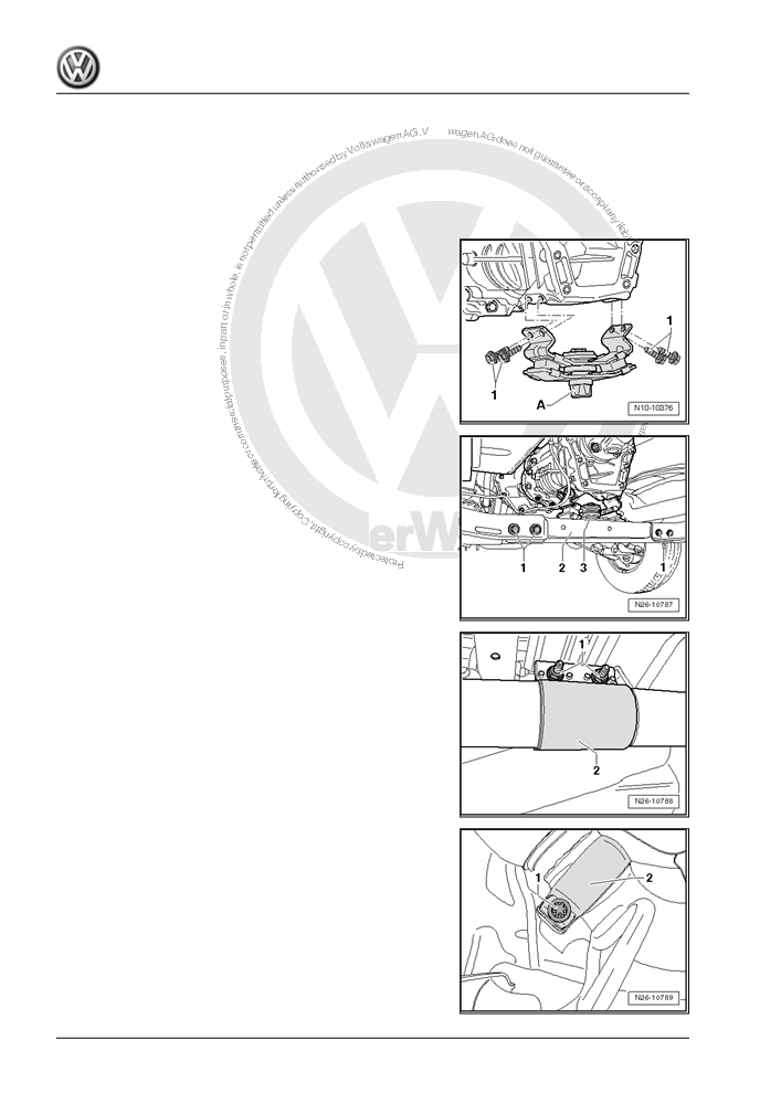 VW Amarok Type 2 H de carrosserie montage travaux intérieur réparation Instructions 10 > 